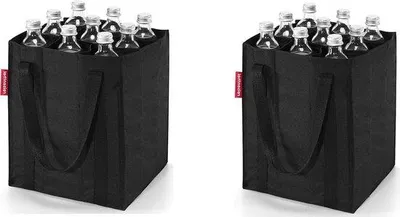 Immagine prodotto di Set da 2 portabottiglie flessibili neri - ideali per gli spostamenti - borsa da viaggio