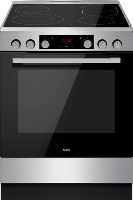 Produktbild von Amica SHCX 913 100 E, Standherd Elektro, 60 cm, Fine Design, Edelstahl, 77 l, Window Timer, MF9, Umluft,