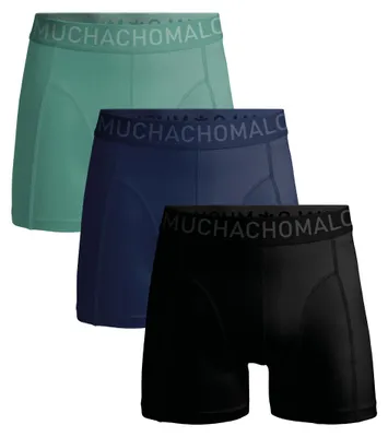 Productafbeelding van Men 3-pack Boxer Shorts Microfiber Solid Black/Blue/Green L