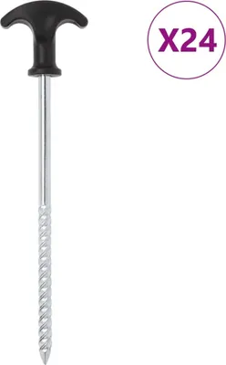 Obrázok produktu pre Stanové kolíky 24 ks 20 cm Ø7 mm pozinkovaná oceľ