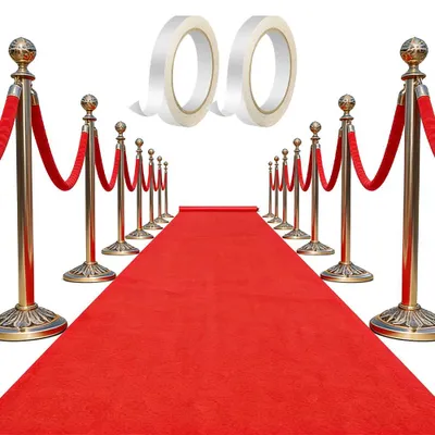Roter Teppichläufer 1 x 3 m, Polyester, für Events