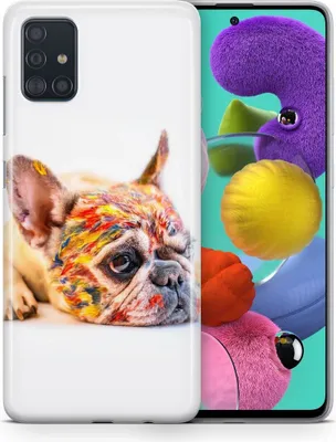 Produktbild von Handyhülle für Samsung Galaxy Schutz Case Cover Bumper Etui Schale Ultra Dünn, Modell:Samsung Galaxy S20 Ultra, Motiv auswählen:Bulldogge Bunt