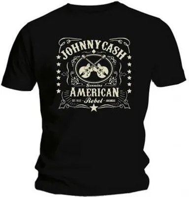 Produktbild von Johnny Cash - "American Rebel" T-Shirt für Herren/Damen Uni RO1986 (M) (Schwarz)