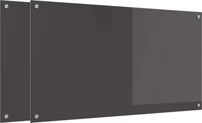 Obrázek produktu pro vidaXL Kuchyňský splashback 2 ks Tmavě šedá 110 x 60 cm Tvrzené sklo