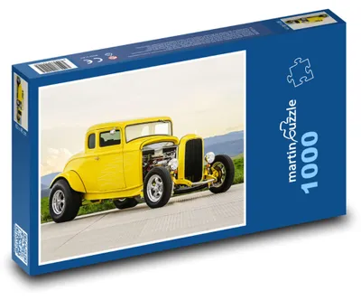 Obrázok produktu pre Puzzle 1000 Žlté retro športové auto - martinpuzzle