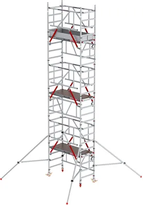 Produktbild von Altrex MiTower PLUS Fahrgerüst Safe-Quick®2 Geländer 1-Person-Aufbau Aluminium mit breiter Holz-Plattform 0,75x1,72m 4,20m AH