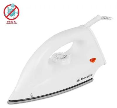 Produktbild von Orbegozo SV 1270, Trocken-Bügeleisen, Antihaft-Platte, Weiß, 1200 W, 230 V, 50 Hz
