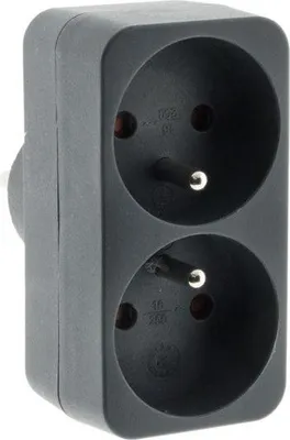 Image de Biplite Murale, 2X16A Gris
