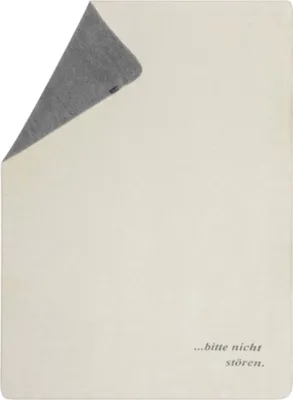 Produktbild von David Fussenegger Kurzflor- Wohndecke Savona '...bitte nicht stören' 150 x 200 cm Rohweiß