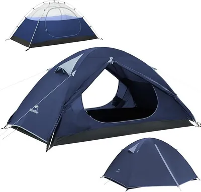 Imagen del producto de Tienda de cúpula ultraligera Bleik, impermeable (3000 mm). Tienda para 2-3 personas, ligera, ideal para camping, senderismo y trekking