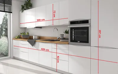 Immagine prodotto di Mobile cucina NAPOLI cucina componibile 420cm frontali bianco traffico opaco HETTICH guida a estrazione totale