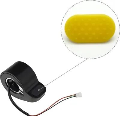 Zdjęcie produktu dla Gumowy przycisk manetki gazu do Xiaomi M365 / M365 PRO / PRO 2 / 1S / Essential - ŻÓŁTY