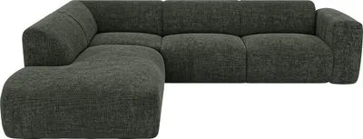 Produktbild von Großes Ecksofa – Ecke links – melierter Stoff – Grün – POGNI von Maison Céphy