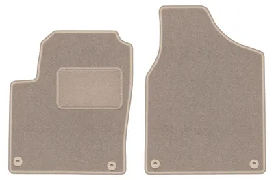 Image de Tapis avant en moquette pour Volkswagen Sharan I 1995-2010 (monospace) – 2 pièces, beiges, sur mesure – Wielganizator LUX