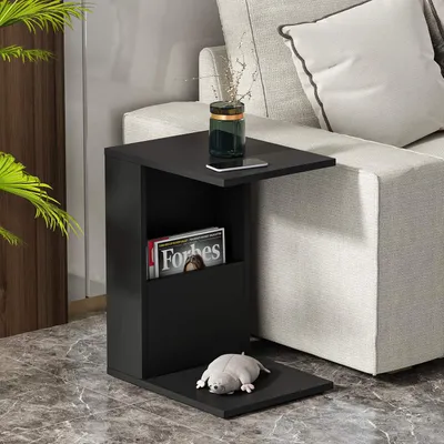 Produktbild von HOMIDEA Bono Beistelltisch Couchtisch Moderner Sofatisch für Wohnzimmer (Schwarz)
