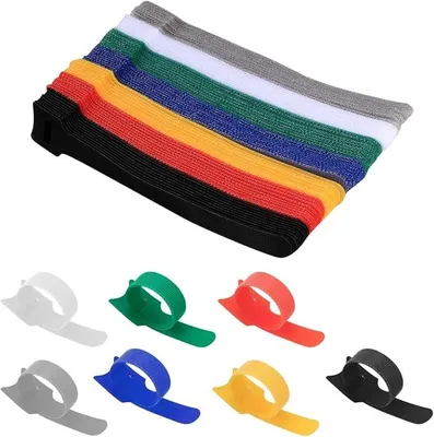 Produktbild von PolkaHome® 70 Stück Kabelbinder Klettband Kabelmanagement wiederverwendbar Kabelbinder Organizer für Kabel