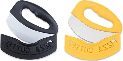 Immagine prodotto di 2 coltelli da pizza in acciaio inossidabile con affilatore - Accessori da cucina