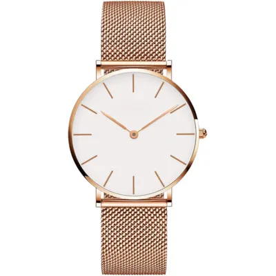 Produktbild von Tyme Ibiza Damen Uhr Analog Quarz Wasserdicht Armbanduhr Mesh Ultradünne Damenuhr in Geschenkbox
