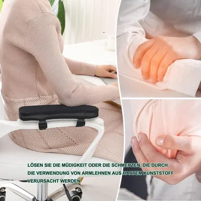 Ergonomische Armlehnen für Stühle - 2 Stück Schaumkissen
