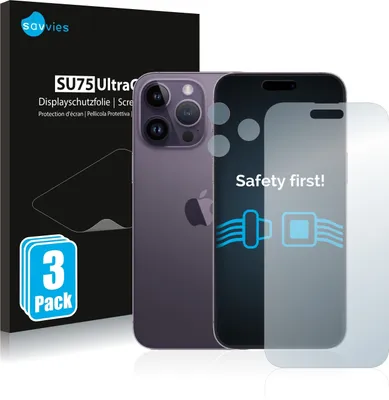 Produktbild von 6x Für Apple iPhone 14 Pro Max (Display+Kamera) Schutzfolie Savvies Displayschutz Display Schutz Folie Klar Transparent