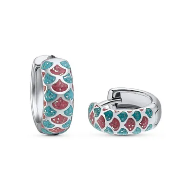 Produktbild von Mädchen Creolen aus Sterlingsilber mit Emaille von Prinzessin Lillifee