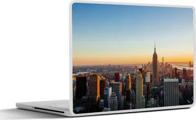 Produktbild von MuchoWow® Laptop Aufkleber Sticker Cover New York - Skyline - Sonnenuntergang 30x22 cm - Laptop-Sticker