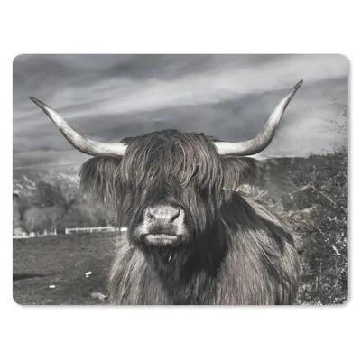 Produktbild von MuchoWow® Mauspad Mousepad Schottischer Highlander - Tiere - Hörner 23x19 cm - Mousepads - Maus Mat - Pad - Mausunterlage - Schreibtischunterlage - Mauspad