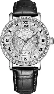 Zdjęcie produktu dla Zegarek LIGE DE-29501 - Elegancja w Czerni i Srebrze KP29501