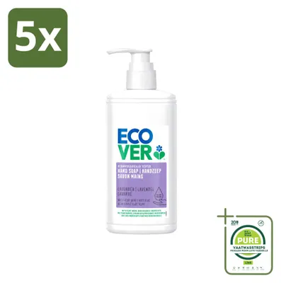 Produktbild von 5 x Ecover Handseife - Lavendel & Aloe Vera - 250 ml - Großpackung - 5 Stücke