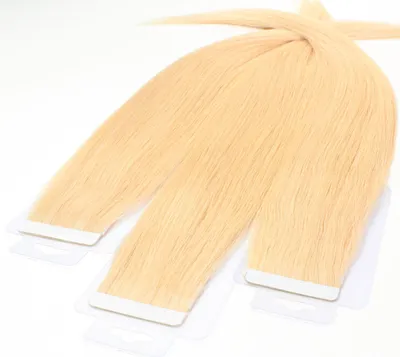 Zdjęcie produktu dla Przedłużanie włosów na taśmie, włosy naturalne #9/0 jasny blond