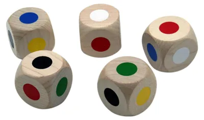 Produktbild von Farbwürfel aus Holz, 30 mm - 5 Stück 5937
