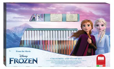 Zdjęcie produktu dla FROZEN 2 – zestaw do malowania XL, 41 elementów, w tym kolorowanka i stemple