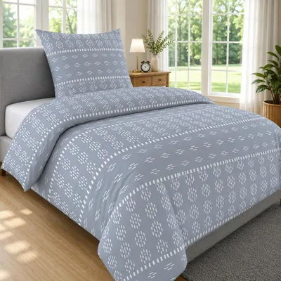 Produktbild von Malika® Bettwäsche 135x200 2 teilig | 100% Baumwolle | Bettwäsche Set mit 1 Bettbezug und 1 Kissenbezug, KI-generiertes Bild