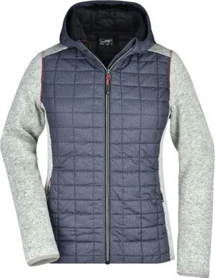 Produktbild von Strickfleecejacke im stylischen Materialmix light-melange/anthracite-melange, Gr. XXL