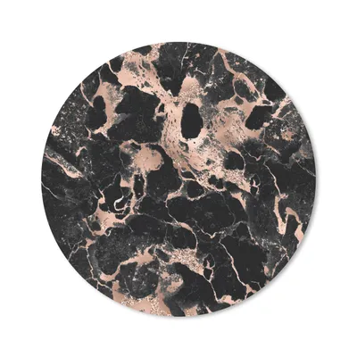 Produktbild von MuchoWow® Mauspad Mousepad Marmor - Schwarz - Roségold 20x20 cm - Mousepads - Maus Mat - Pad - Mausunterlage - Schreibtischmatte