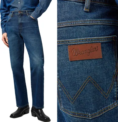 Produktbild von WRANGLER Herren, Jeanshosen, Regular fit FRONTIER, W33 L34, Blau, Jeans, baggyjeans, buggy