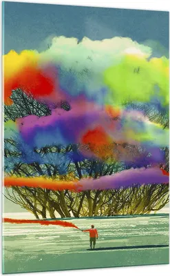 Produktbild von Bilder auf glas - Einteilig - Abstraktion Natur - 70x100cm - Glasbilder - Wandbilder - Bilder - zum Aufhängen bereit - Wanddekoration aus Glas - Glas Bilder - Wandbild auf Glas - GPA70x100-3728