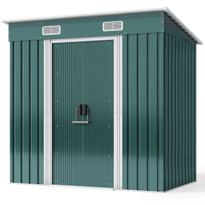 Produktbild von Bealife CC26 Metall-Geräteschuppen,183×109×182 cm, rostbeständig & stabil,Grün,Outdoor-Lager für Werkzeuge & Geräte
