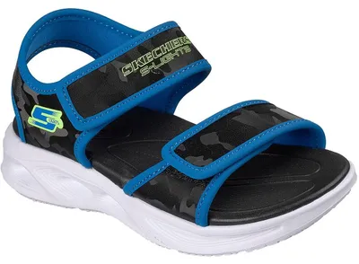Immagine prodotto di Sandali Skechers Sola Glow - Modello Camo Brigh, taglia 407010L-BKBL, per bambini