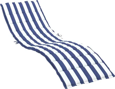 Immagine prodotto di vidaXL Cuscino per sdraio in tessuto Oxford a righe bianche e blu