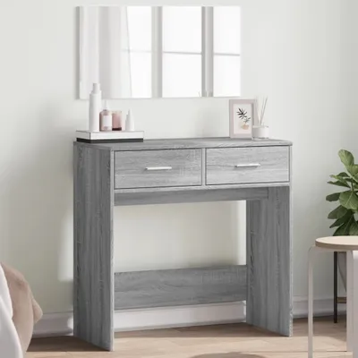 Image de 2025 cloris Coiffeuse avec miroir Gris Sonoma 80x39x80 cm - Coiffeuses Sale7299071 1parcel