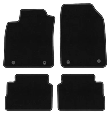 Obrázok produktu pre Velúrové autokoberce pre: Opel Vectra C 2002-2008 (liftback/hatchback/sedan) – sada 4 ks, čierne, na mieru – Wielganizator BASIC