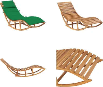 Obrázek produktu pro vidaXL Houpací lehátko s polštářem z masivního teaku - Zahradní lehátko - Zahradní lehátka - Houpací lehátko - Houpací lehátka