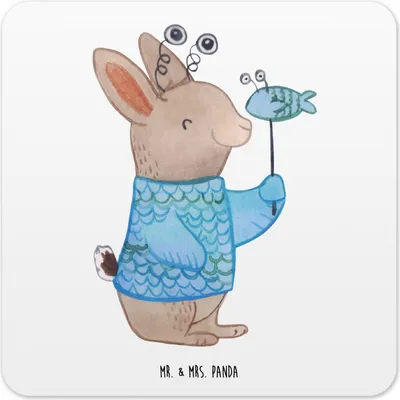 Produktbild von Mr. & Mrs. Panda Untersetzer für Gläser Fische Astrologie 6er Set - Weiß - Geschenk, Tassenuntersetzer, Geschenkidee Zum Geburtstag, Sternzeichen, Coaster, Fischer