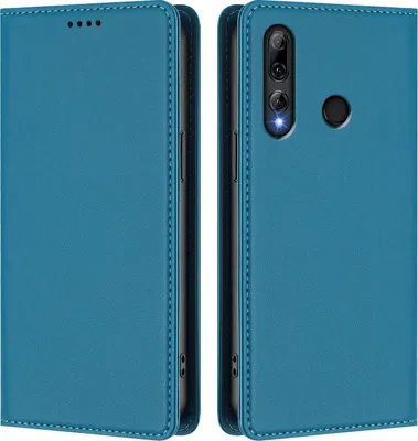 Obrázek produktu pro Kožené pouzdro pro Honor 20 Lite/Honor 10i, magnetické flipové pouzdro zPolyuretankůže se stojánkem Jezerní modrá