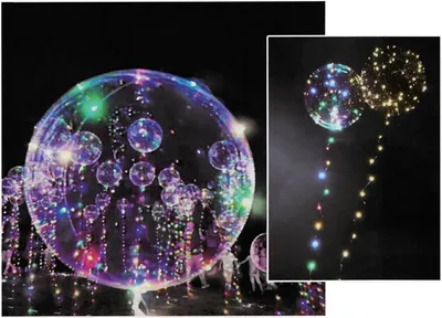 Image de Ballon à hélium LED avec guirlande lumineuse multicolore Décoration de fête Mariage Fête de plage