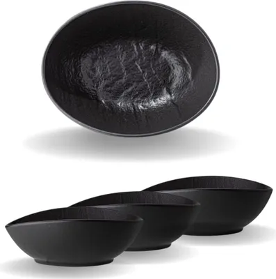 Zdjęcie produktu dla Owalne porcelanowe miski Wilmax, zestaw 3 sztuk WL-661119/A3