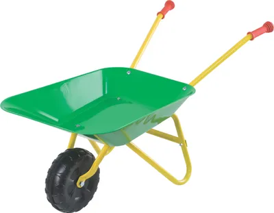 Produktbild von Playfun Kinder Schubkarre aus Metall Blech grün