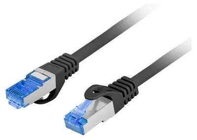 Produktbild von Lanberg PCF6A-10CC, 0,25 m, Cat6a, S/FTP (S-STP), RJ-45, RJ-45, Schwarz