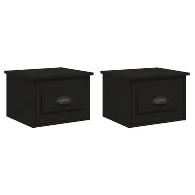 Produktbild von Wand-Nachttische 2 Stk. Schwarz 41,5x36x28 cm